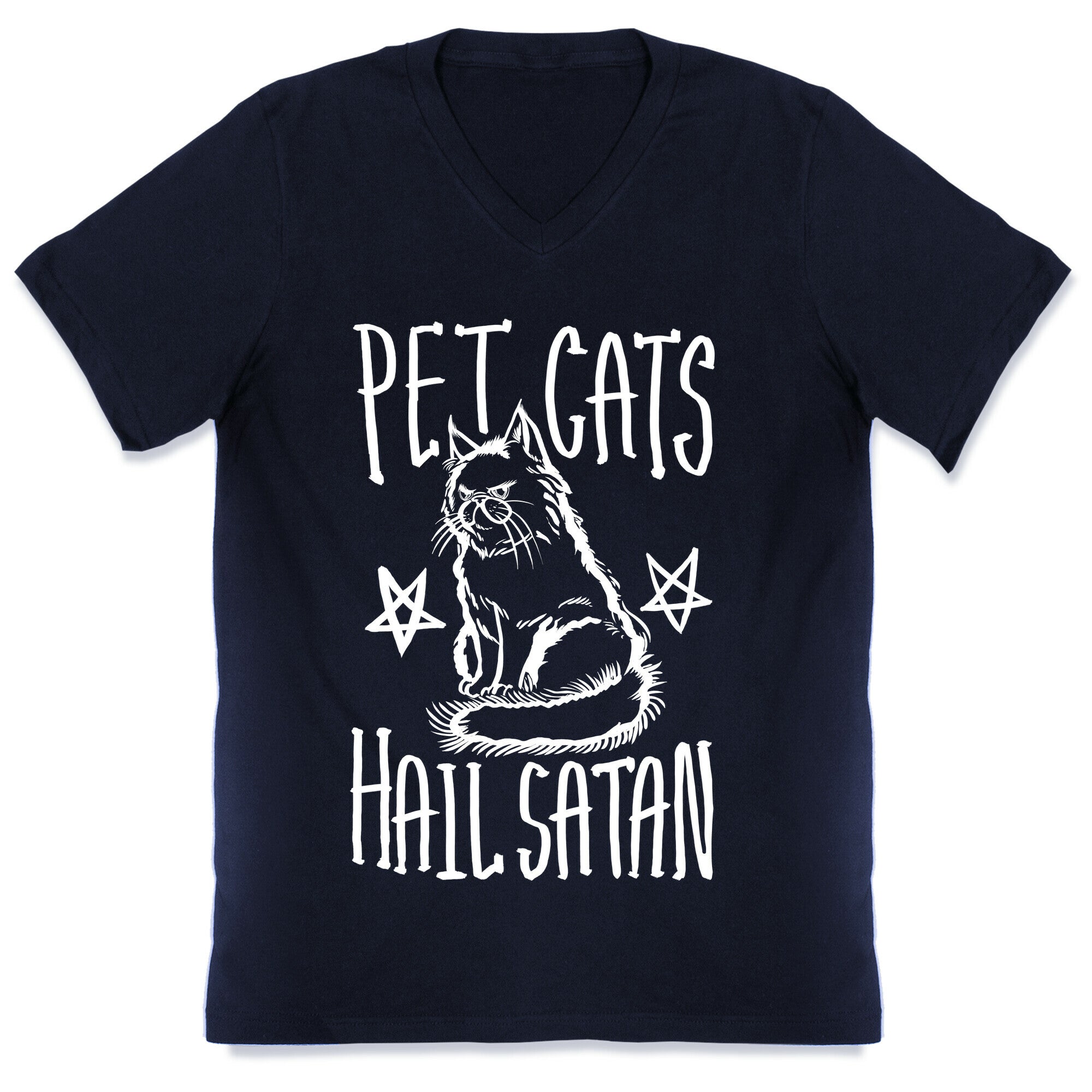 Pet Cats. Hail Satan V-Neck